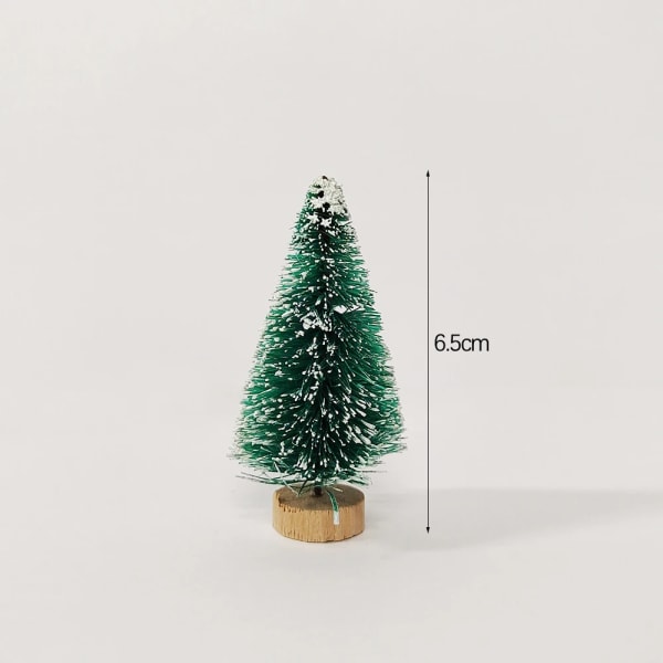 5 kpl Mini Joulukuusia Muoviset Keinotekoiset Joulukuusikoristeet Talvi Lumi Pöytä DIY Askartelu Joulukoriste 2023 6.5cm