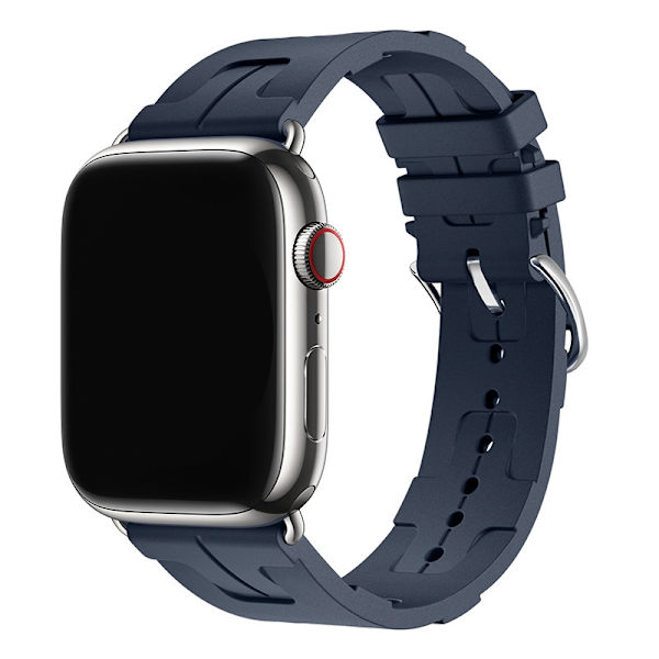 Urrem til Apple Watch iWatch 38/40/41mm fjederbelastet øreforbindelse midnatsblå