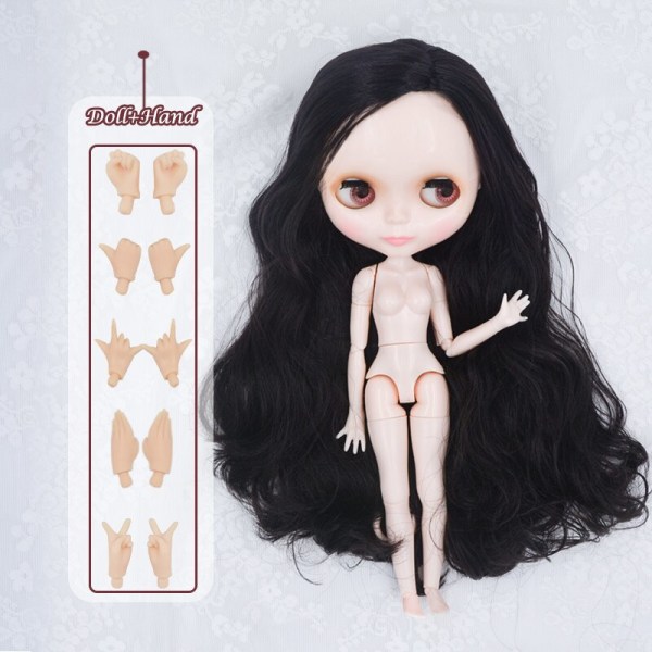 Neo Blyth Docka Anpassad NBL Glansig Ansikte, 1/6 OB24 BJD Leddocka Anpassade Blyth Dockor för Flicka, Gåva för Samling NBL09 HNBL14