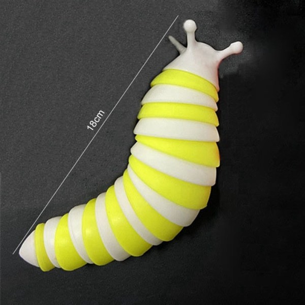 18CM 14CM Färgglad Fidget Toy Slug Ledad flexibel 3D Slug Hummer Shark Fidget Toy Relief Anti-ångest Sensoriska barnleksaker Luminous-1