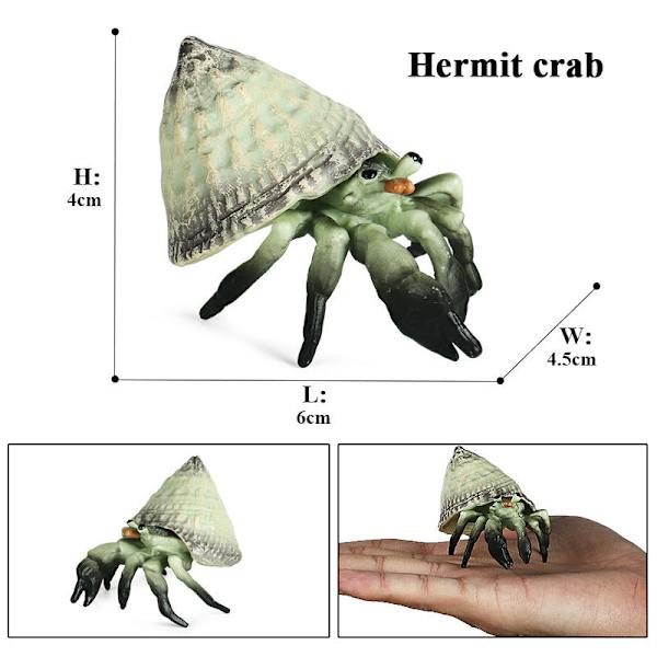 Eremitkräfta Simulering Marin Djur Krabba Ubåtsvarelse Modell Barn Pedagogisk Lärleksak Akvarium Dekoration 3pcs/set