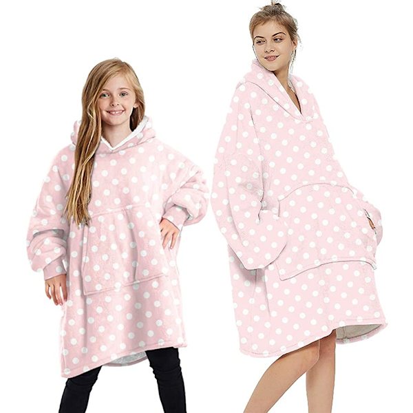 Loalirando Oversized Hupparipeitto Pehmeä Fleece Hupparipeitto Naisille Miehille Lapsille Puettava Huppupeitto Isollla Taskulla Grey - Sloth One Size