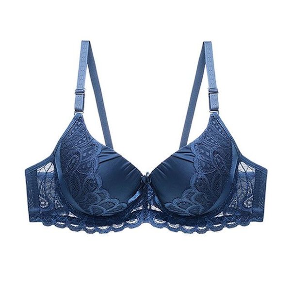 B C Kup Sexig BH Underkläder Solid Push Up Dam BH Spets Beige 80B