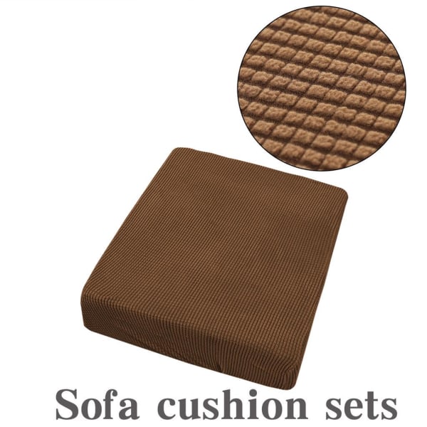 Dammtäta Överdrag Skydd Tyg Ersättning Heminredning Stretchig Soffsitsdyna Överdrag Sofföverdrag Khaki 3 Seater