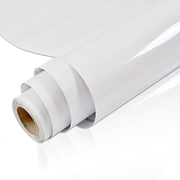 Selvklebende Marmortapet, Skrell og Fest Klistremerker TS Hvit 40cm x 2m TS White 40cm x 2m