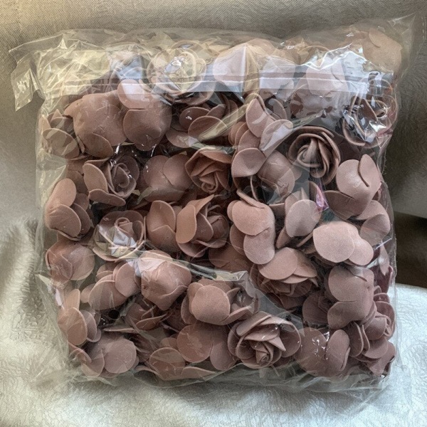 50/100/200/500 kpl 3 cm Vaahtoruusu Nallekarhulle Keinotekoiset Kukat DIY Lahjat Laatikko Häät Koristeellinen Joulu Kodin Sisustus 20 Väriä Coffee 200