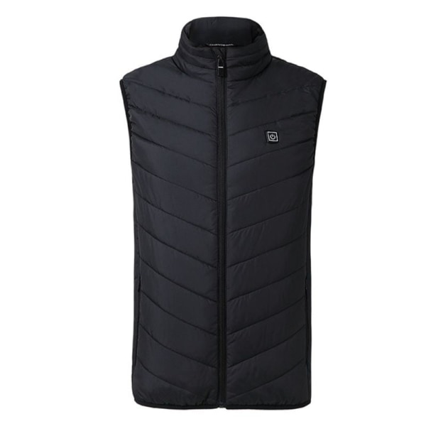 Herr Utomhus USB Infraröd Värmeväst Jacka Herr Vinter Elektrisk Uppvärmd Väst Midjeväst För Sport Vandring Oversized 5XL 2 areas Twill  blue 4XL