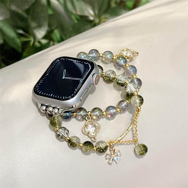 Klockarmband för Apple Watch iWatch 41mm 7~8:e generationen integrerad - smaragdgrön glastofs