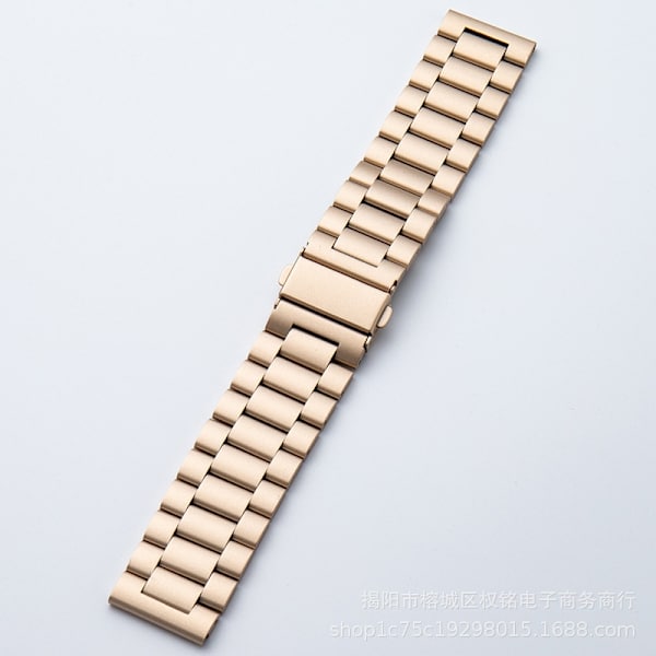 Klockarmband för Apple Watch iWatch för 42-44-45-49mm tre-pärl stålarmband - retro guld