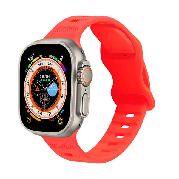Klockarmband för Apple Watch iWatch 38-41mm svart låda röd