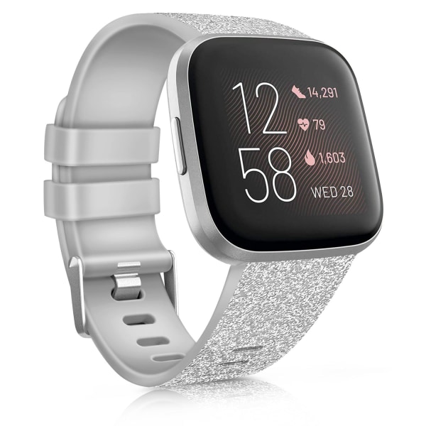 Watch för Fitbit Versa 2 SE-rem Silikon Sportarmband för Fitbit Versa Lite Armband Smartwatch Tillbehör gold size L for versa 2