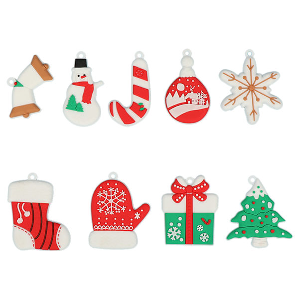 Jul Pepparkaksgubbe PVC Jul Ny Dekoration Julgran Pepparkaksgubbe Snöflinga Hänge Julprodukt jbr15