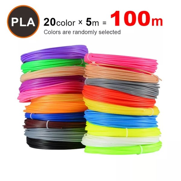 3D-utskriftspenna DIY Ritpenna med LCD-display 3D-penna med 20 färger 100 meter PLA-filament Julklapp Födelsedagspresent till barn Green--9M PLA