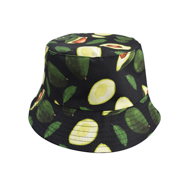 Avocado frugt mønster bucket hat skygge udendørs mænd og kvinder generel afslappet kasket 3 One Size