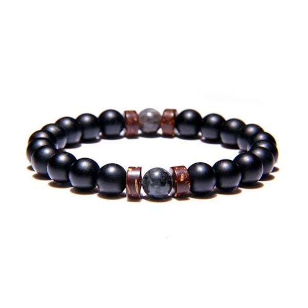 Pärlarmband för män Naturlig vulkanisk sten Pärla Tibetansk Buddha chakra Lavasten Diffuser Armband Herr Mode Nya Smycken Style 3