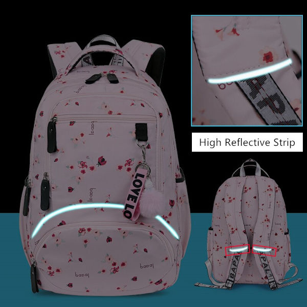 OKKID skolväskor för flickor vattentät bokväska student söt blomma ryggsäck barn ryggsäckar barn skolryggsäck flickpresent Pink China