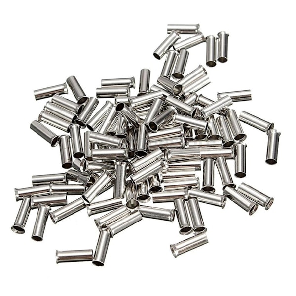 100 st Oisolerade Trådkopplingshylsor Elektrisk Kabelterminal Koppar Ren Förtent Krympterminal 0.5mm2-16mm2 22-10 AWG 0.5 mm2