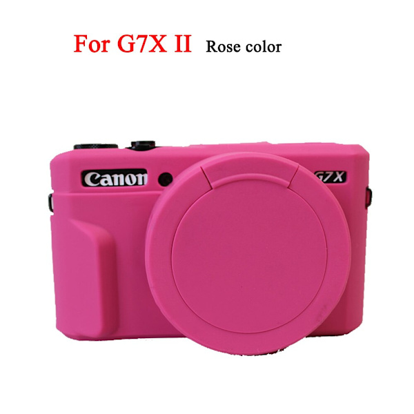 Snygg kameraväska för Canon G7XII G7X II G7X mark 3 G7X III G5X II Silikonfodral Gummi Kameraskydd Skyddande Skal G7X II Black color