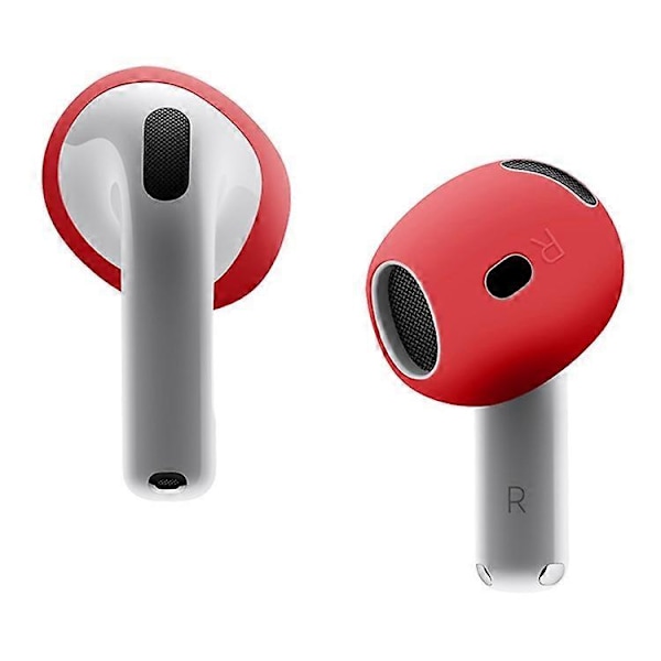 Kompatibel med AirPods 4 ørepropper Anti-skli silikondeksel Bluetooth-øretelefoner Øremuffer Ørepropper Red