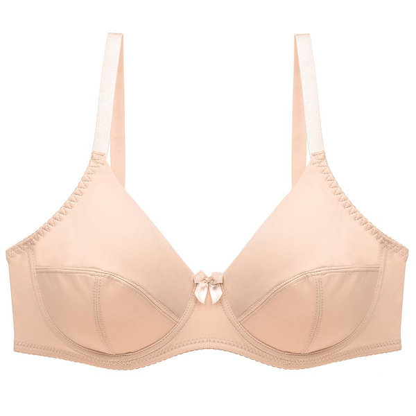 Naisten ison koon rintaliivit seksikkäät kukkaispitsiset rintaliivit vuoriton kaarituellinen Bralette-alusvaatteet Plus-koon rintaliivit Beige 85C