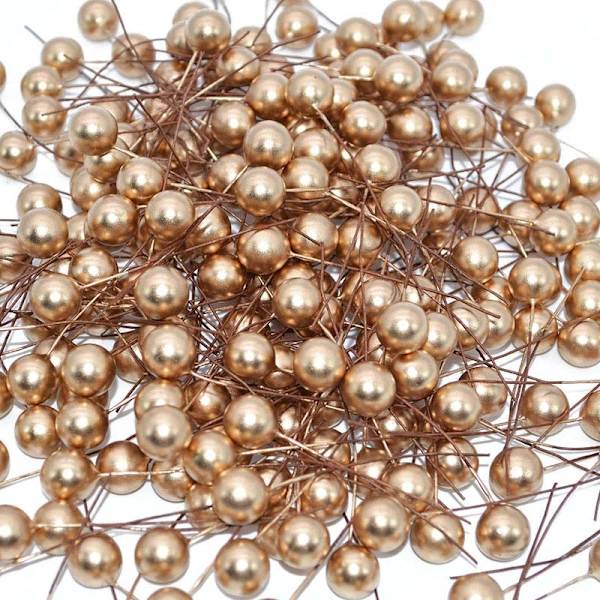 50 stk./lot Mini Kunstige Blomster Frukt Pollenbær Kirsebær Jul Plast Perlebær for Bryllup DIY Gaveeske Dekorerte Kranser F08