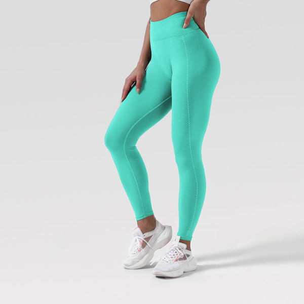 Yogabyxor Hög midja Push Up Stretch Workout Leggings för kvinnor Bright green L