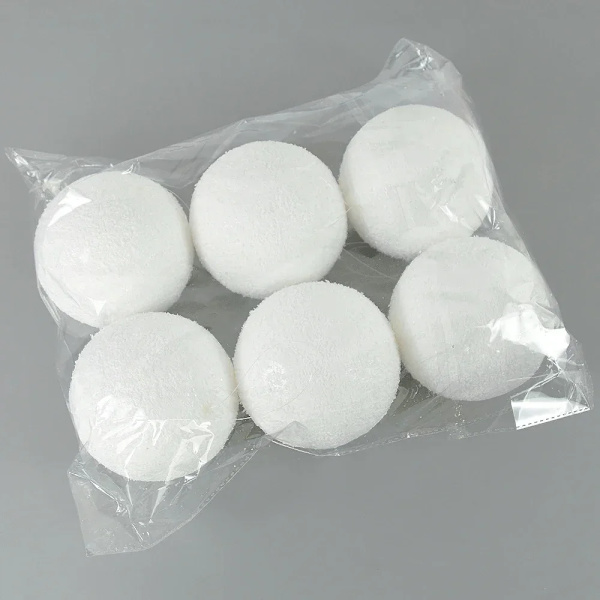 Valkoiset vaahtomuoviset joulupallokoristeet joulukuusen riippuvaan pallokoristeeseen loma Uusi vuosi Hääjuhlat Kodin sisustustarvikkeet A- 4CM- 6PCS As picture