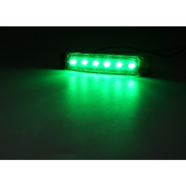 Lastbilssläp Sidomarkeringsljus Bil Signal Broms Bakre Varningsljus Bakljus 6LED 12V 24V nödljus biltillbehör red 1 piece