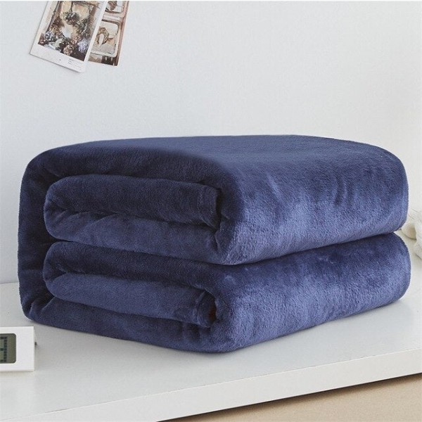 Mjuka Varma Korall Fleece Filtar för Sängar Faux Fur Mink Pläd Enfärgad Sofföverdrag Överkast Vinter Plädar LT Grey 120x200cm  47x78inch