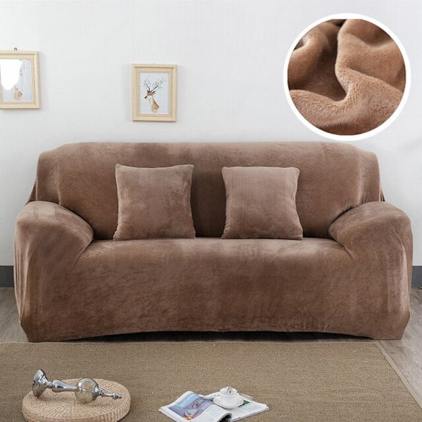 Muhkea paksu sohvanpäällinen olohuoneeseen, säädettävä elastinen kulmasohvan päällinen, osioitu liukuestepäällinen, sisustus, sohvan lepotuolin päällinen Color 9 1-seater(90-140 cm)