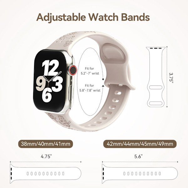 Klockarmband för Apple Watch iWatch 38/40/41MM Starlight