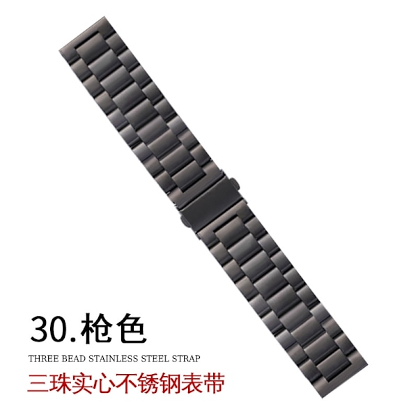 Klockarmband för Apple Watch iWatch för 38-40-41mm 0 pistolgrå färg tre pärlor solid