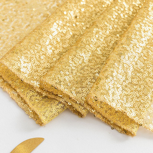 2 stk. paljettbordflagg bryllupsseremoni oppsett duk bordløper juledekorasjon polyester firkantet glitterpaljett Rose Red 30*140cm/80g
