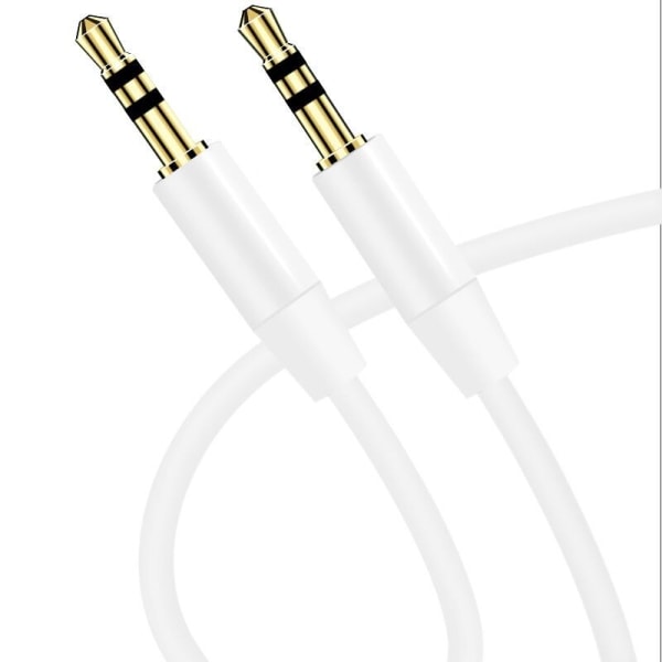 3,5 mm jack ljudförlängningskabel guldpläterad 3,5 mm hane till 3,5 mm hane aux-kabel för bil Xiaomi hörlurar högtalare extra White 1.2m