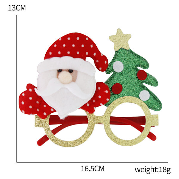 Julepynt Par Børnelegetøj Brilleramme Elgehorn Gammel Mand Lille Træ Julebriller Briller Dekorativ Billedramme Small tree gold glasses