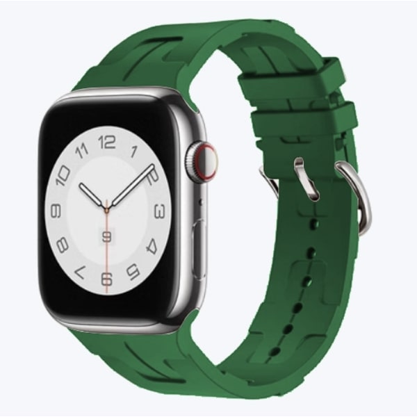 Klockarmband för Apple Watch iWatch 42-49mm Vit Box Klöver Grön