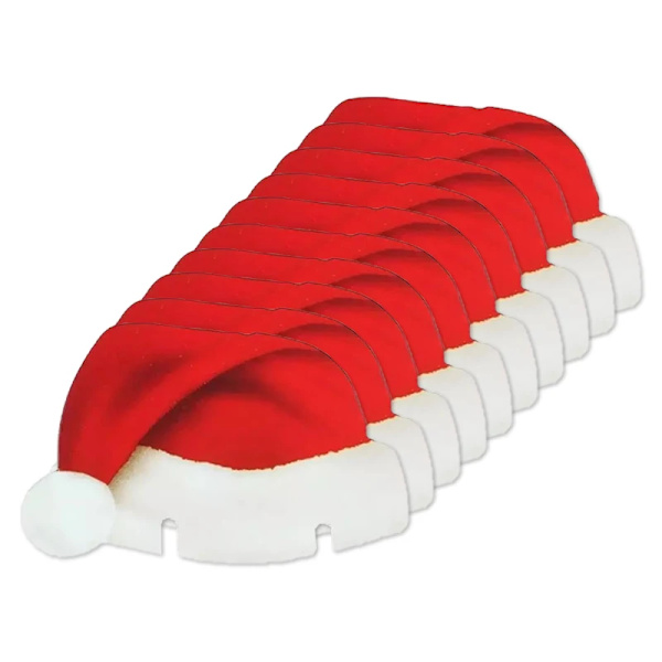 10/18 st Jul Koppkort Juldekorationer Tomtehatt Vinglasdekor God Jul Prydnad För Nyårsfesttillbehör 10pcs C