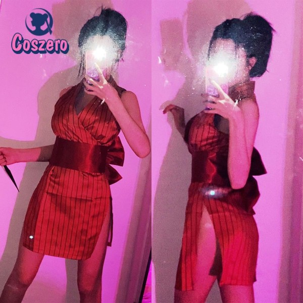 Anime Demon Slayer Suma Hinatsuru Makio Uzui Tengen Fruar Uniform Klänning Entertainment District Arc Cosplay Kostymer för Kvinnor Makio M