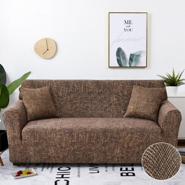 Stretch Rutig Sofföverdrag Elastiska Soffskydd för Vardagsrum funda soffa Stol Sofföverdrag Heminredning 1/2/3/4-sits Color 21 4-seater 235-300cm