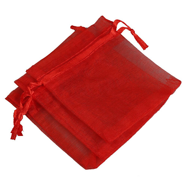 50 st/lot Organzapåsar för smycken 24 färger Dragskopåsar för bröllop Julgodis Presentpåsar Smyckesförpackning Fuchsia 7x9cm