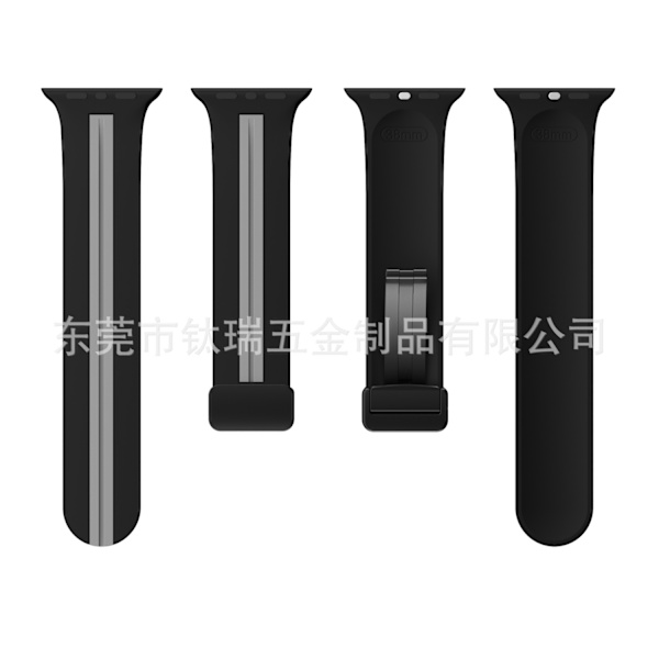 Kellon ranneke Apple Watch iWatch 38/40/41mm musta harmaa musta solki
