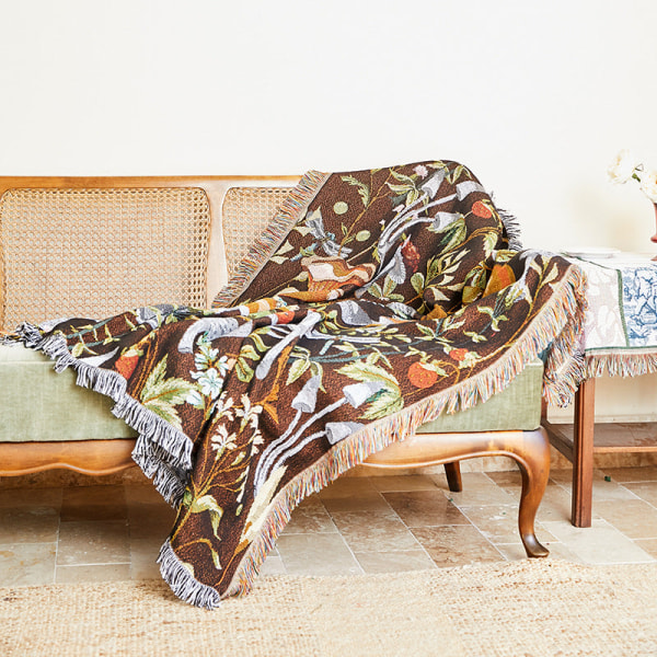 Jacquard Tapestry Utomhus Picknickmatta Bohemisk Chenille Multifunktionell Dekorativ Sofföverdrag No. 4 color series 130x160
