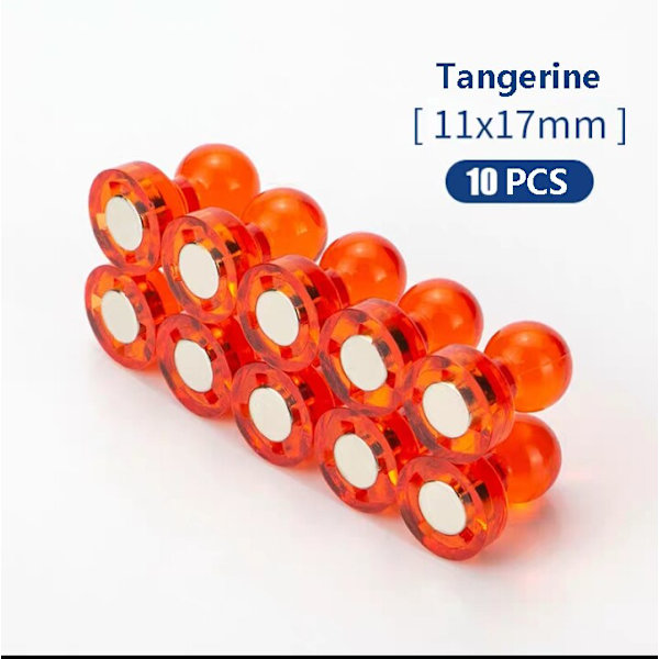 10 st Trycknålar Kontor häftstift Starka Neodymmagneter Konmagneter Supermagnet anslagstavla Schack Magnetiska trycknålar 10pcs Tangerine21X15
