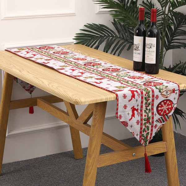 Joulukoristeet Neulottu Kangas Pöytäliina Ruokapöytä Joulupukki Koristelu Kodin Sisustus New table runner pattern
