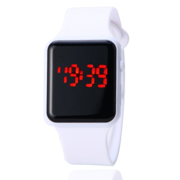 Apple Square Fashion Sports Led Silikon Elektronisk watch för barn Orange