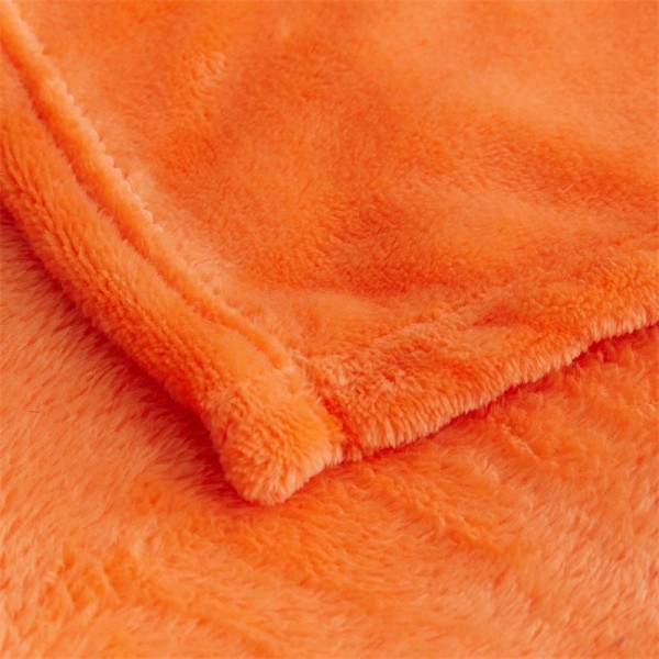 Enfärgad filt Coral Fleece Filt Present Luftkonditionering Filt Flanell Filt Yoga Cover Filt Orange 150 * 200cm bare blanket