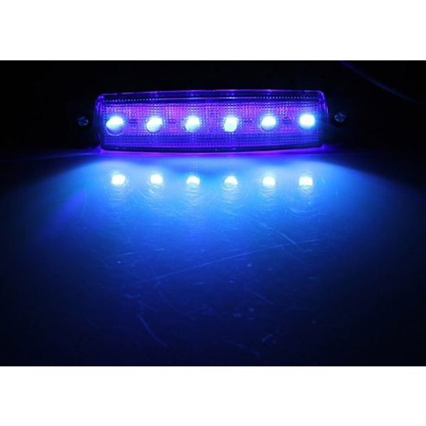 Lastbilssläp Sidomarkeringsljus Bil Signal Broms Bakre Varningsljus Bakljus 6LED 12V 24V nödljus biltillbehör red 1 piece