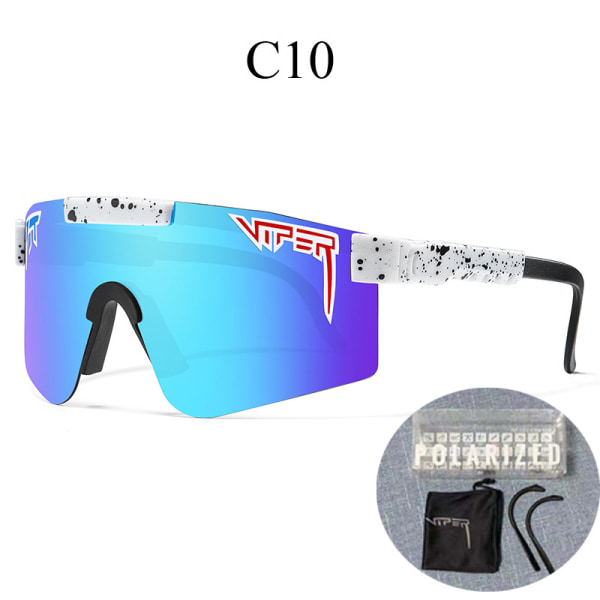 TR90 Stel Polariserede Udendørs Cykel Sportsbriller Cykelbriller C10 17cm