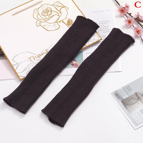 Säärystimet Saappaansuojat Naisille Reidenkorkuiset Lämpimät Neulotut Polvisukat Mustat Jalkojenlämmittimet Naisille Joululahjat C 1 pair  Leg Warmers