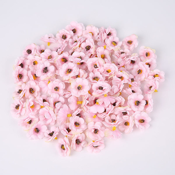 30 stk. 3 cm Flerfarvede Tusindfryd Blomsterhoveder Mini Kunstige Silkeblomster til Bryllup Hjem Dekoration Julekrans Scrapbooking MULTI